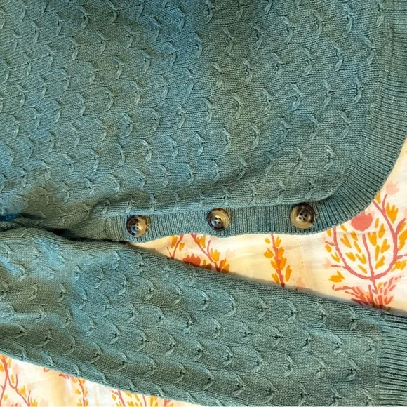 Fat face Emmy knit jumper green Button-Detail Women's Sweater - Picture 4 of 9